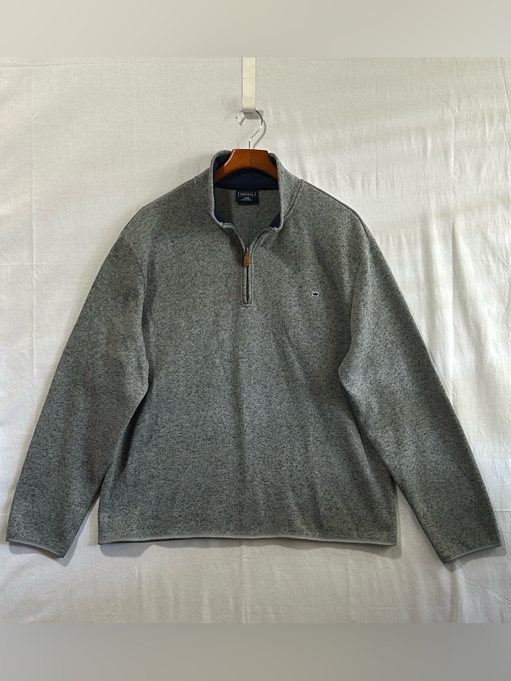 crown & ivy - Men's Heather Gray Quarter-Zip Pullover Sweater